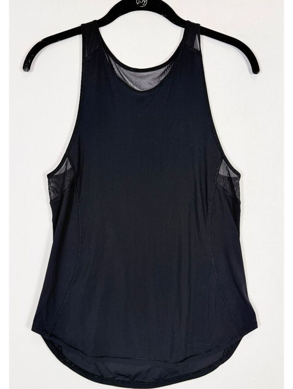 Lululemon Sculpt Tank Black Mesh Back Sleeveless Athletic Running Top Size 2